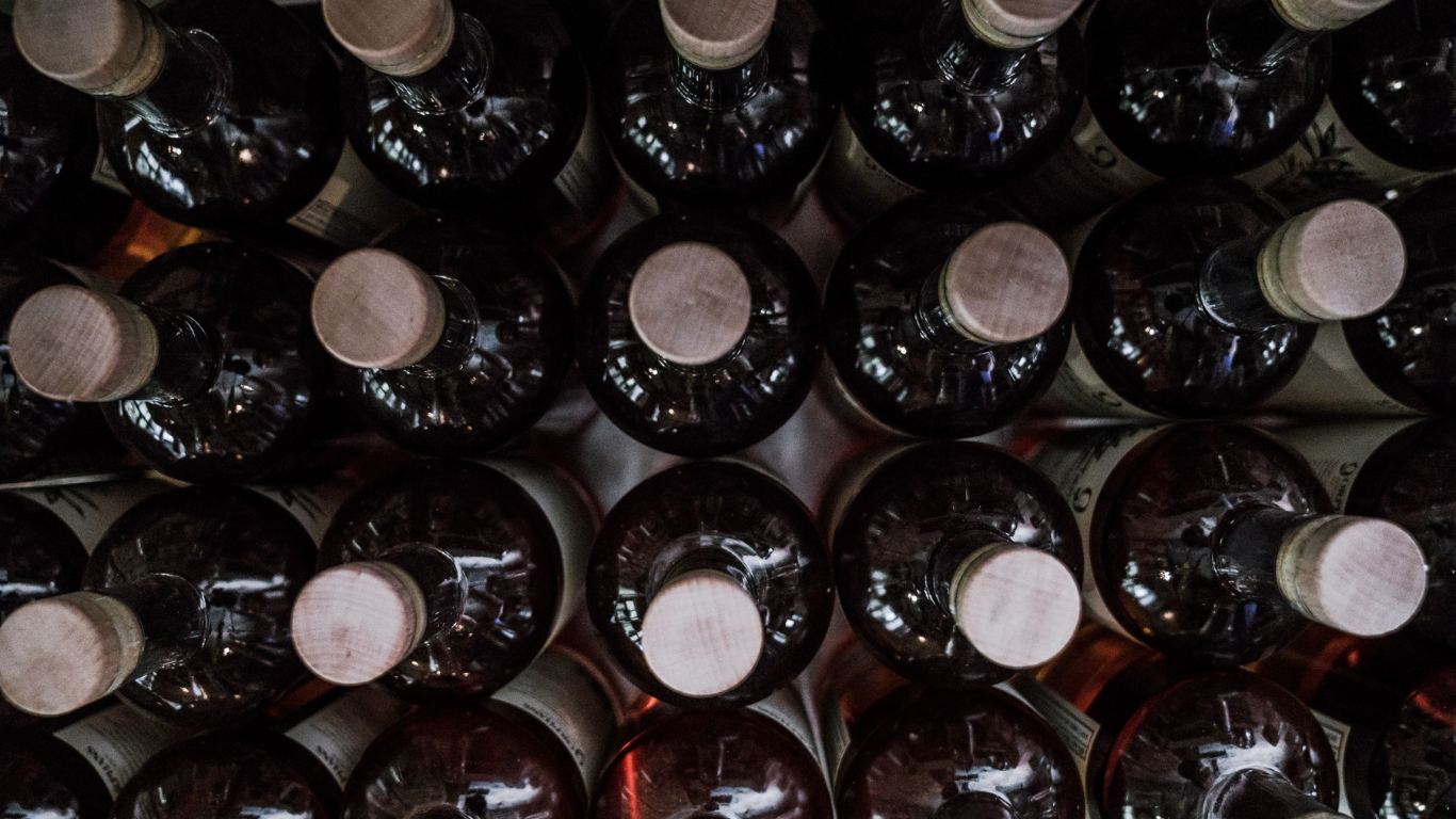 Bottles crated and ready to leave the distillery